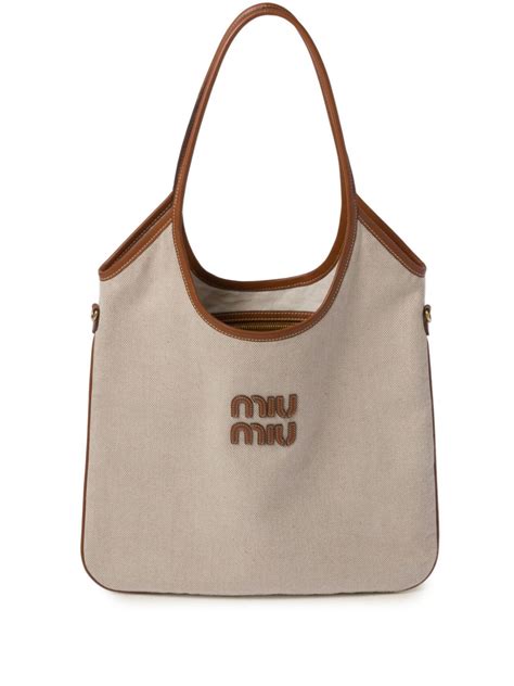 miu miu ivy bag canvas|ivy tote bag.